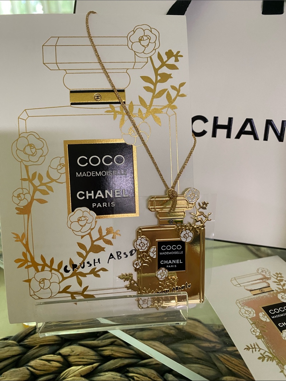 Chanel Coco Mademoiselle Crush Absolu Limited Edition Bottle Ornament Charm